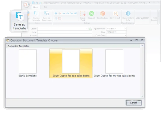 Use of Document Templates